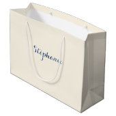 ユダヤの新年 | Rosh Hashanah名前をカスタムする ラージペーパーバッグ (裏面アングル)