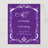 ユダヤの旋回フレーム結婚式招待状フライヤー チラシ (裏面)