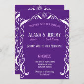 ユダヤの旋回フレ結婚ーム 招待状 (正面/裏面)