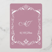 ユダヤの旋回フレ結婚ーム 箔招待状 (裏面)