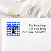 ユダヤの星と（ユダヤ教）メノラー ラベル (インサイチュ)