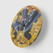 ユダヤの時間 ラウンド壁時計 (傾斜)