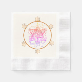 ユダヤエレガントカラフルスター紙 縁ありカクテルナプキン