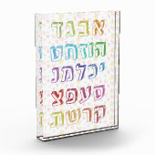 ユダヤカラフル人の子ども用ヘブライ語アルファベット フォトブロック (左)