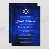 ユダヤバー（ユダヤ教の）バル・ミツバーブルーウォーター招待状 招待状 (正面/裏面)