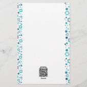 ユダヤパーソナライズされた星 便箋 (裏面)