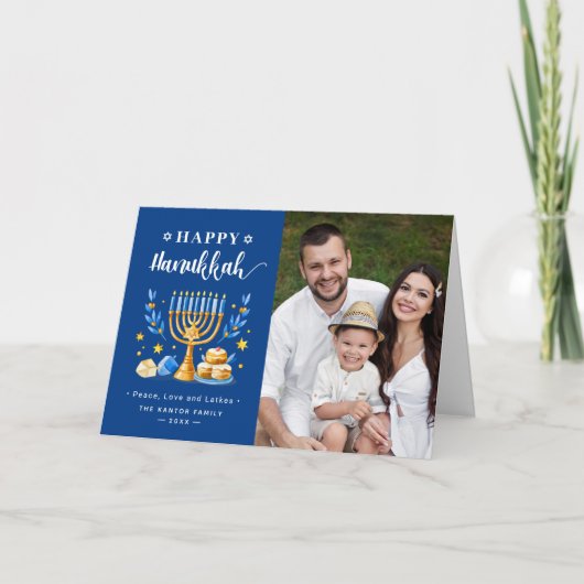 ユダヤフェスティバルホリデイズハッピーハヌカフォト シーズンカード (正面)