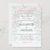 ユダヤフローラ結婚ズチュパユーカリプタスプロテア 招待状 (裏面)