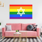 ユダヤプライド絵画国旗 キャンバスプリント (インサイチュ (リビング))