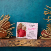 ユダヤベビー命名名前をカスタムする写真SIMCHATこうもり フォトプラーク (側面)