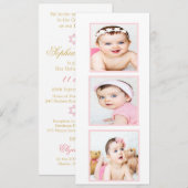 ユダヤベビー命名式ヘブライ語ガール招待状 シーズンカード (正面/裏面)