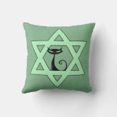 ユダヤレトロキティキャットスターオブデイビッド クッション (裏面)