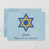 ユダヤ人が私のダビデの花嫁の星になる インビテーションポストカード (正面/裏面)