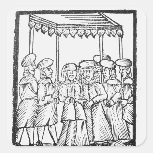 ユダヤ人のイラストレーション結婚。 スクエアシール (正面)