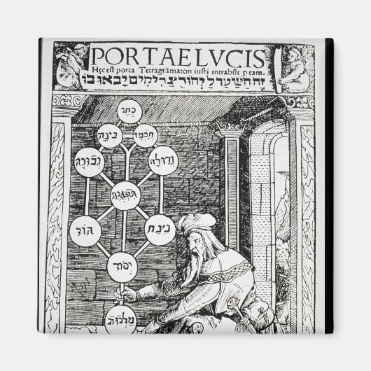 ユダヤ人のカバリストで七世王を保持 マグネット (正面)