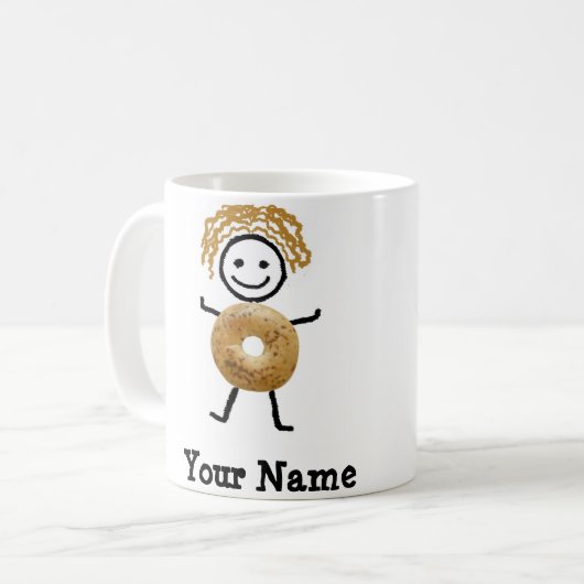 ユダヤ人のギフト-ベーゲルの子供のコーヒーのマグ コーヒーマグカップ (正面左)