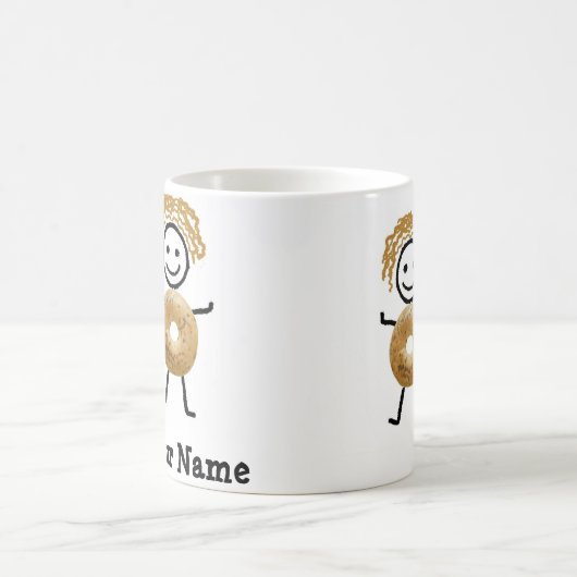 ユダヤ人のギフト-ベーゲルの子供のコーヒーのマグ コーヒーマグカップ (中央)