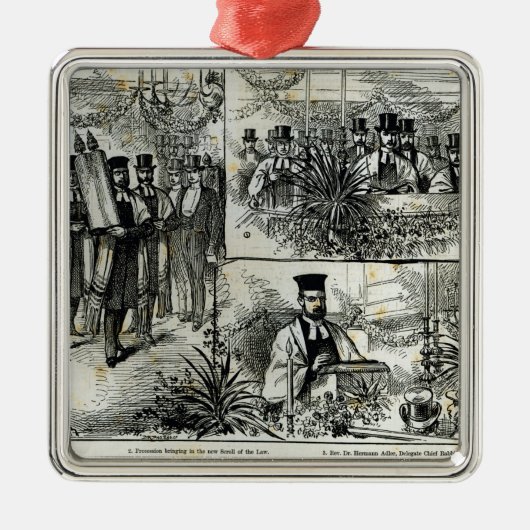 ユダヤ人のシナゴーグのサービス メタルオーナメント (正面)