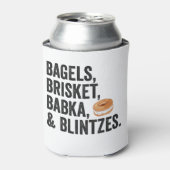 ユダヤ人のハヌッカバゲルブリスケットバッカ目隠しギフト 缶クーラー (缶正面)