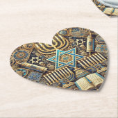 ユダヤ人のハート型コースター ペーパーコースター (アングル)