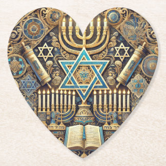 ユダヤ人のハート型コースター ペーパーコースター