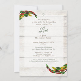 ユダヤ人のヘブライ人の少年の素朴命名 招待状