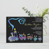 ユダヤ人のベビー名付け招待状ヘブライ人少年 招待状 (スタンド正面)