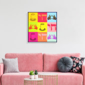 ユダヤ人のポップアート キャンバスプリント (インサイチュ (リビング))