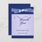 ユダヤ人のリボンの平らなカードありがとう サンキューカード (正面/裏面)