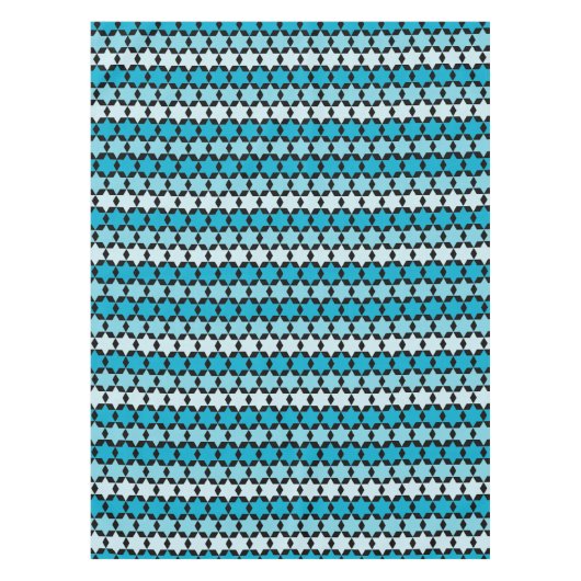 ユダヤ人の休日のテーブルクロス-黒ダビデの星 テーブルクロス (正面)