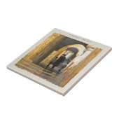 ユダヤ人の休日を絵を描くエルサレムの古い都市イスラエル共和国 タイル (側面)