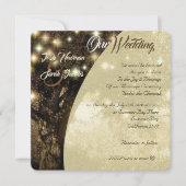 ユダヤ人の命の木結婚の灯り 招待状 (正面)