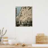 ユダヤ人の嘆きの壁コテルブラクエルサレムヴィンテージ ポスター (キッチン)