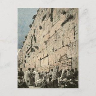 ユダヤ人の嘆きの壁コテルブラクエルサレムヴィンテージ ポストカード