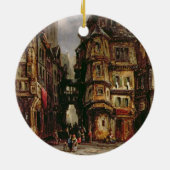 ユダヤ人の四分の一、ブランクフルト1877年の眺め(油 セラミックオーナメント (裏面)