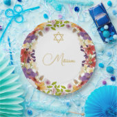 ユダヤ人の女の子のベビーフローラヘブライの命名式 ペーパープレート (パーティー)