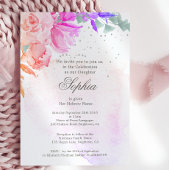 ユダヤ人の女の子のベビー名前付けパープルラベンダーフローラ 招待状