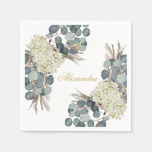 ユダヤ人の女の子のベビー名前付けフローラ金ゴールド スタンダードカクテルナプキン (正面)