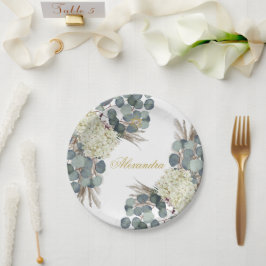 ユダヤ人の女の子のベビー名前付けフローラ金ゴールド ペーパープレート