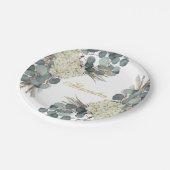 ユダヤ人の女の子のベビー名前付けフローラ金ゴールド ペーパープレート (アングル)