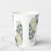 ユダヤ人の女の子ベビー名前付けフローラグリーン金ゴールド 紙コップ (右)