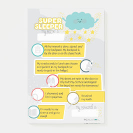 ユダヤ人の就寝時間のチェックリスト ポストイット