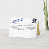 ユダヤ人の母親のための宝石で飾られたパーソナライズされたデイジー カード (裏面)