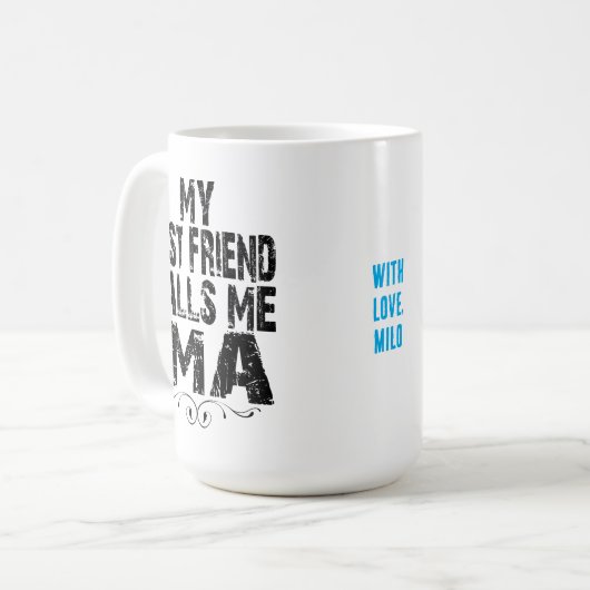 ユダヤ人の母IMA友最高の人愛の娘の息子Mug コーヒーマグカップ (正面左)