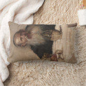 ユダヤ人の男性のワインを飲む(Olga Boznanska) ランバークッション (ブランケット)