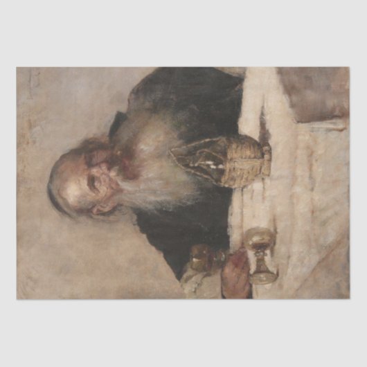 ユダヤ人の男性のワインを飲む(Olga Boznanska) 薄葉紙 (正面)