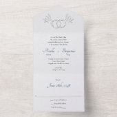 ユダヤ人の結婚式に招待された私の最愛の人 オールインワン招待状 (内側)