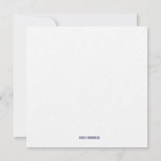 ユダヤ人の結婚式の誘い緑豊離れかな木炭 招待状 (裏面)