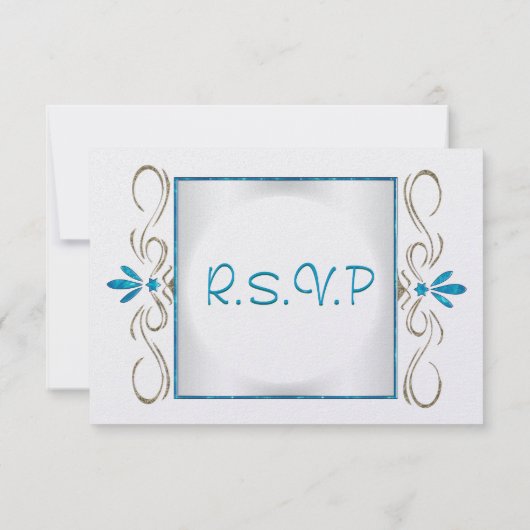 ユダヤ人の結婚式のRSVPカードを飾るユダヤ教 出欠カード (裏面)