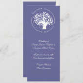 ユダヤ人の結婚式カード紫色生命の樹 プログラム (正面/裏面)